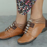 J Gean Amber Womens Comfortable Leather Ankle Boots Made In Brazil