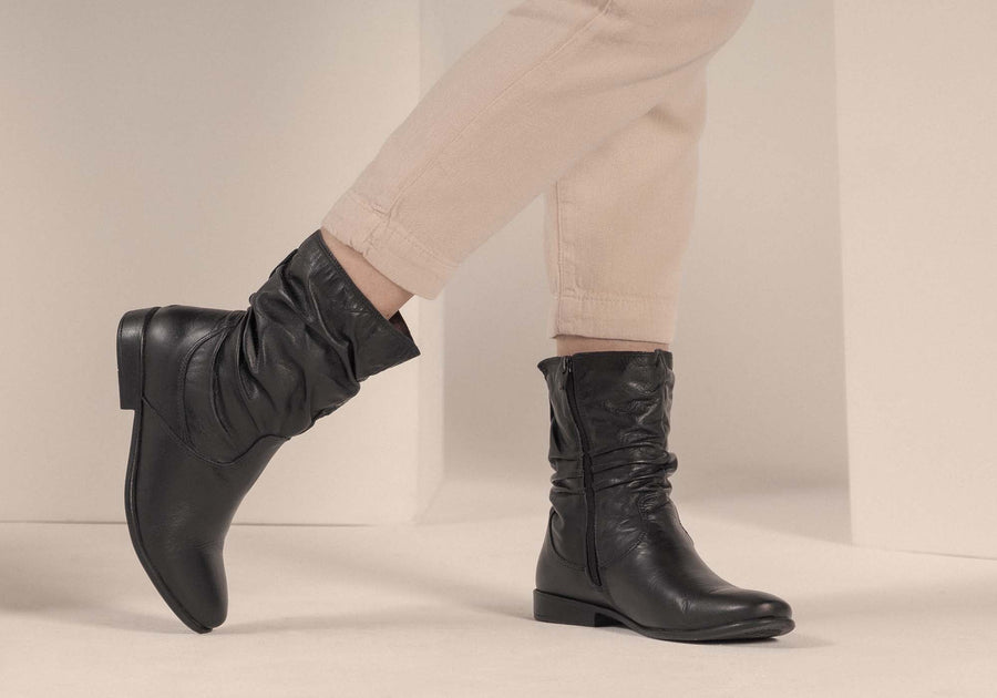 Perlatto Lucia Womens Brazilian Comfortable Leather Mid Calf Boots