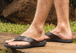Pegada Arizona Mens Leather Comfortable Thongs Sandals Made In Brazil