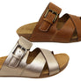 Comfortiva Gervaise Womens Comfort Footbed Wide Fit Leather Sandals