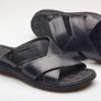 Pegada Belmain Mens Leather Cushioned Slide Sandals Made In Brazil