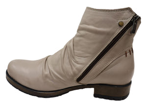 Cabello Comfort Hazel Womens European Comfortable Leather Ankle Boots
