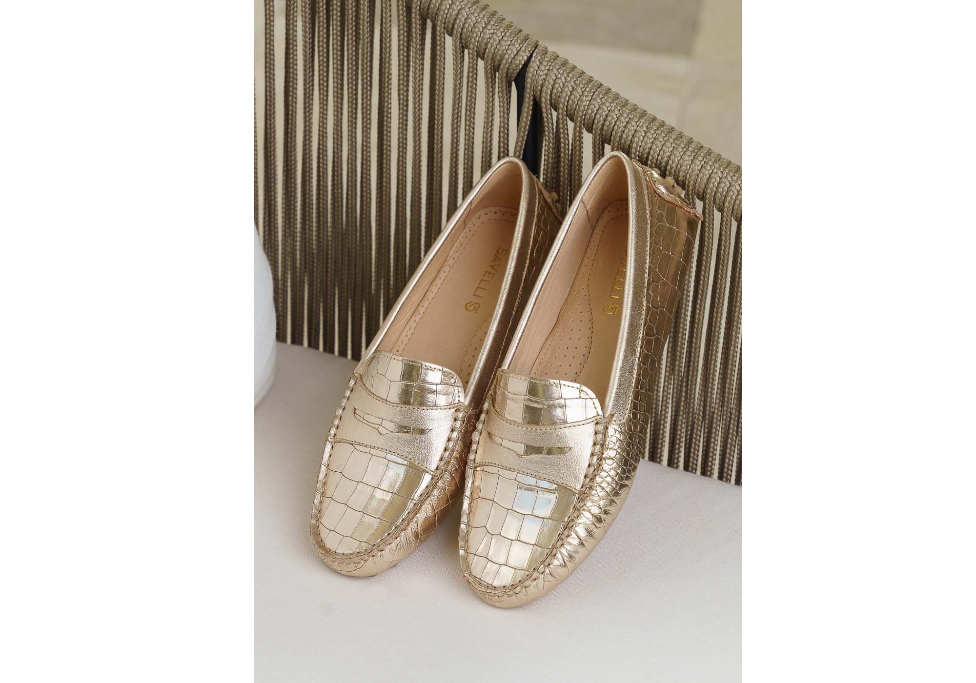 Savelli Stephanie Womens Comfort Leather Loafer Shoes Made In Brazil