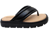 Comfortflex Yuna Womens Thongs Sandals With Cushioned Comfort Footbed