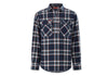Navy Orange Check
