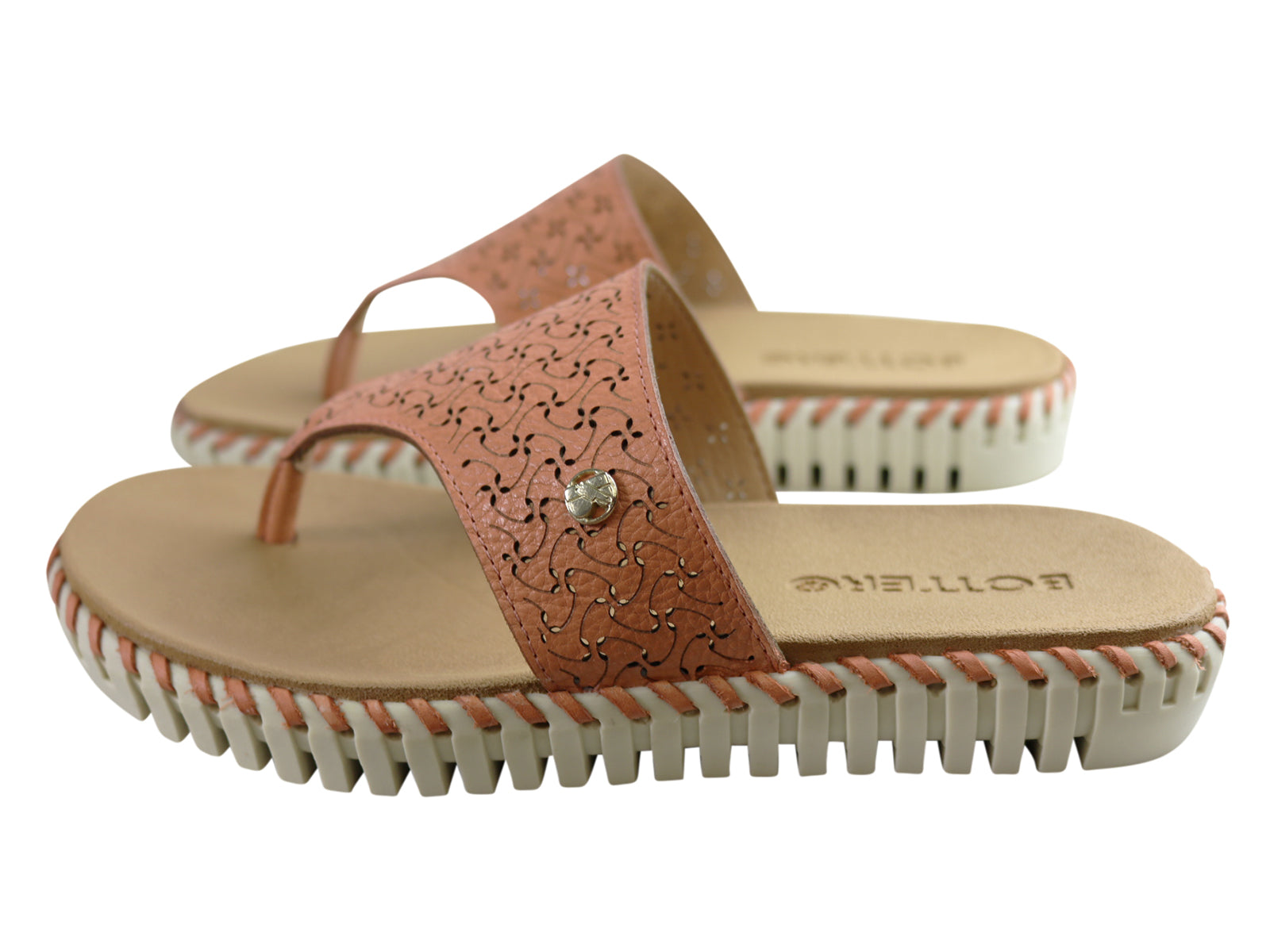 Bottero Bahamas Womens Comfort Leather Thongs Made In Brazil