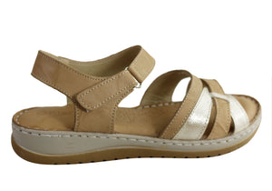 Orizonte Strive Womens European Leather Comfortable Cushioned Sandals