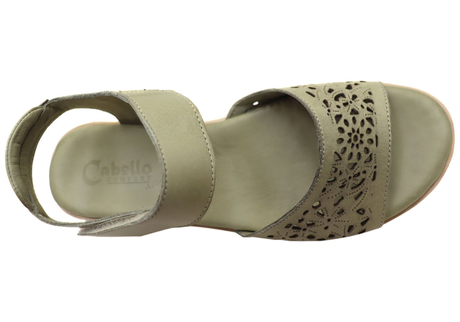 Cabello Comfort Erica Womens Comfortable European Leather Sandals