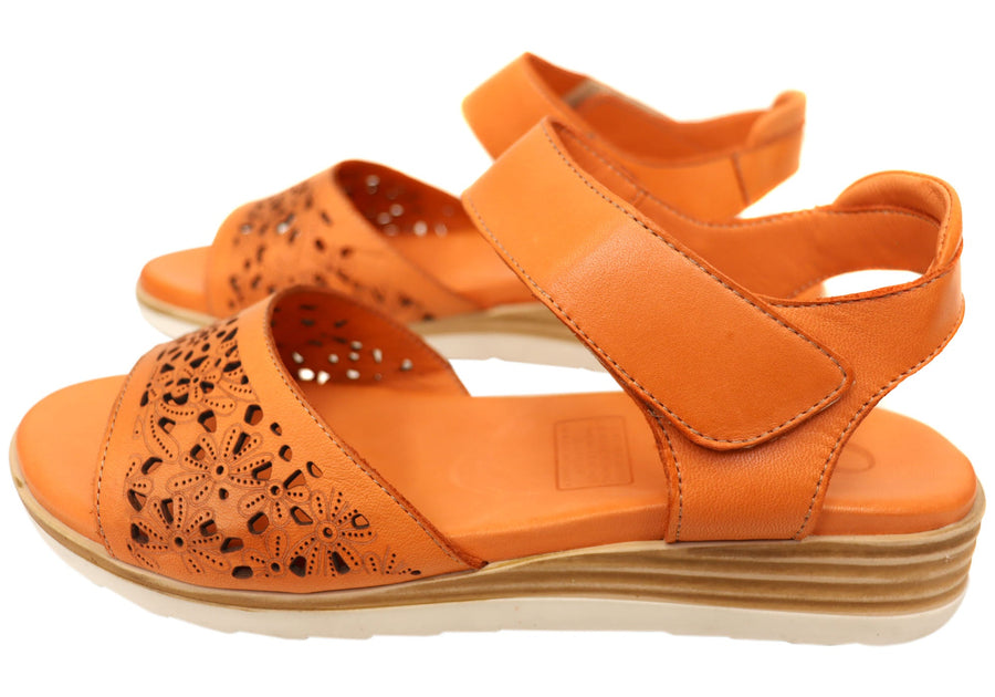 Cabello Comfort Erica Womens Comfortable European Leather Sandals