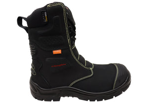 KingGee Mens Bennu Rigger Steel Toe Safety Work Boots With Scuff Cap