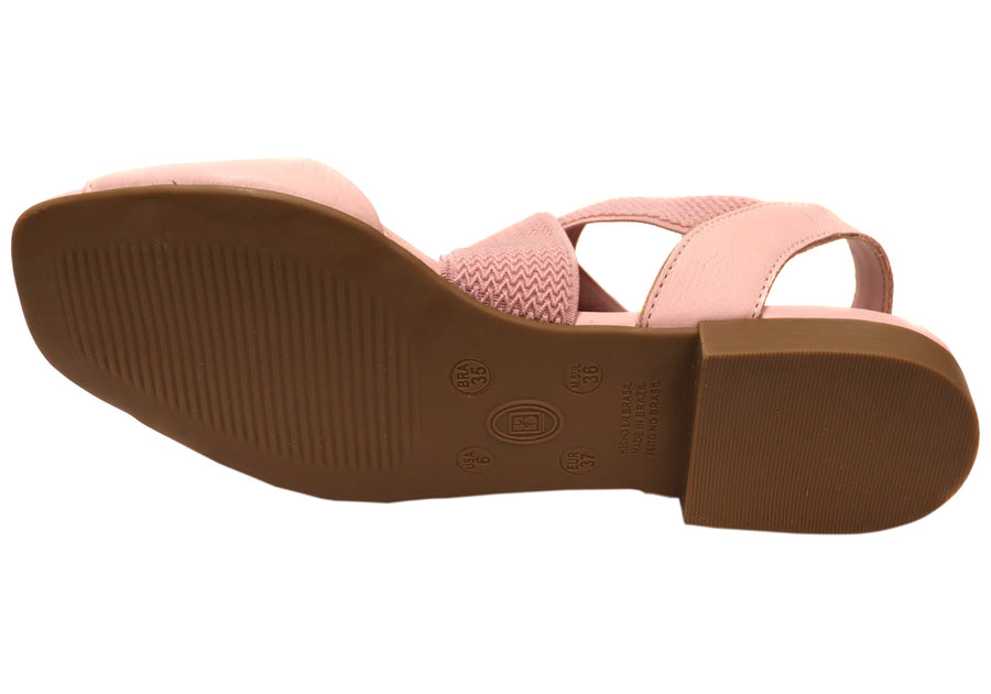 Bottero Eliana Womens Comfortable Leather Sandals Made In Brazil