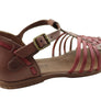 New Face Jazaline Womens Comfortable Closed Toe Leather Sandals