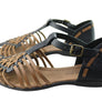 New Face Jazaline Womens Comfortable Closed Toe Leather Sandals