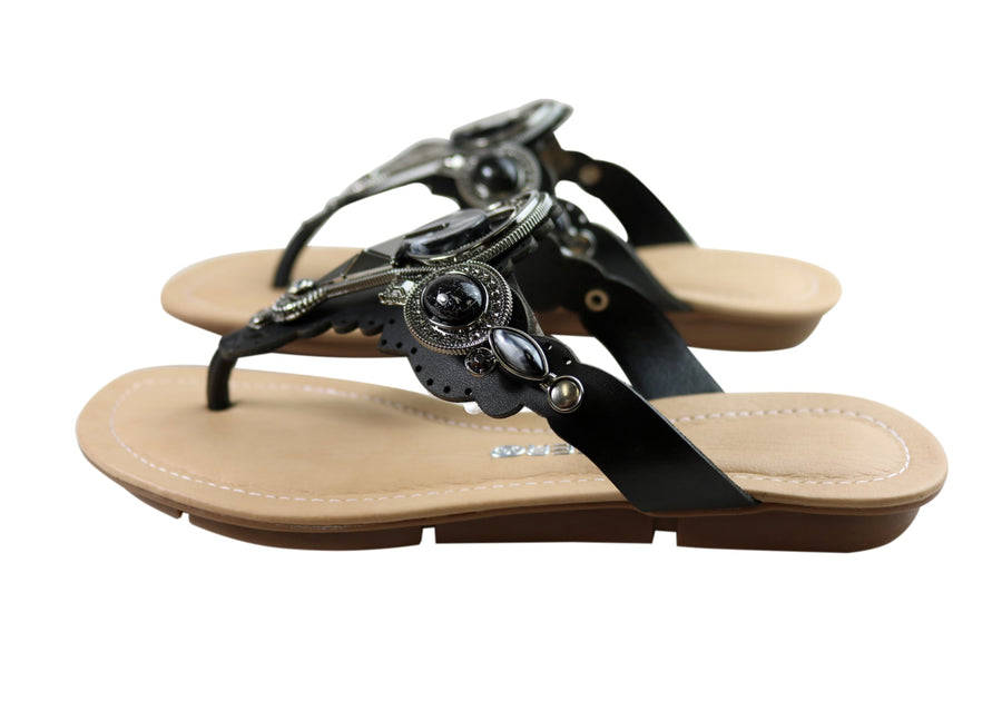 Bottero Aruba Womens Comfort Leather Thongs Sandals Made In Brazil