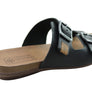 New Face Silvan Womens Comfort Leather Slides Sandals Made In Brazil