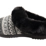 Dearfoams Womens Comfortable Hannah Festive Knit Clog Slippers