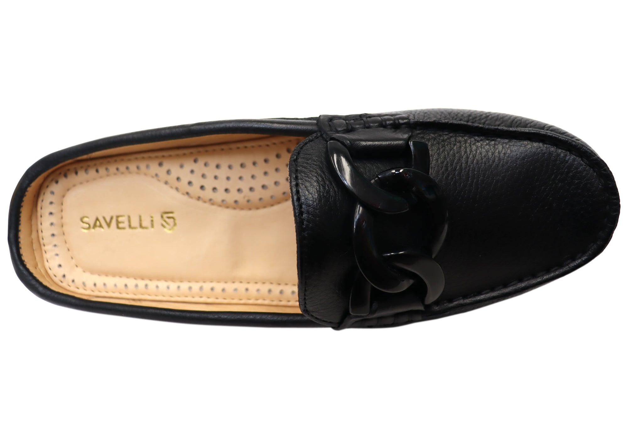 Savelli Paula Womens Brazilian Leather Closed Toe Open Back Mules