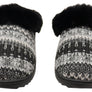 Dearfoams Womens Comfortable Hannah Festive Knit Clog Slippers