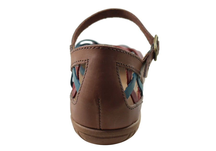 New Face Tamara Womens Comfortable Leather Sandals Made In Brazil