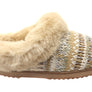 Dearfoams Womens Comfortable Hannah Festive Knit Clog Slippers