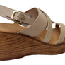 Lola Canales Brooke Womens Spanish Leather Wedge Sandals