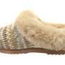 Dearfoams Womens Comfortable Hannah Festive Knit Clog Slippers