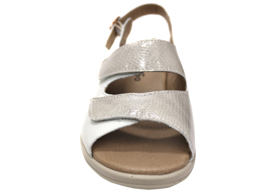 Flex & Go Mary Womens Comfortable Leather Sandals Made In Portugal