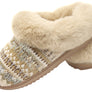 Dearfoams Womens Comfortable Hannah Festive Knit Clog Slippers