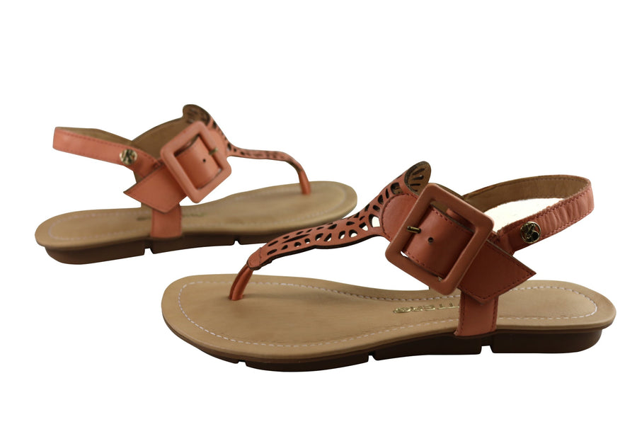 Bottero Georgia Womens Comfortable Leather Sandals Made In Brazil