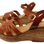 Lola Canales Moment Womens Spanish Leather Wedge Sandals