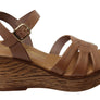 Lola Canales Moment Womens Spanish Leather Wedge Sandals