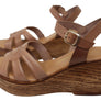 Lola Canales Moment Womens Spanish Leather Wedge Sandals