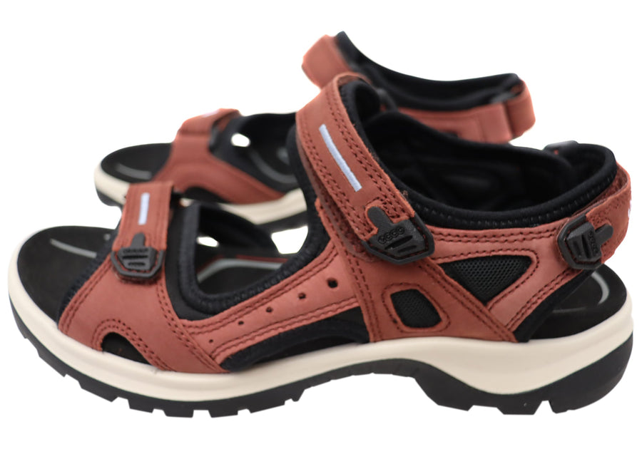 ECCO Womens Offroad Comfortable Leather Adjustable Sandals