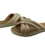 Bottero Bonnie Womens Comfort Leather Slides Sandals Made In Brazil