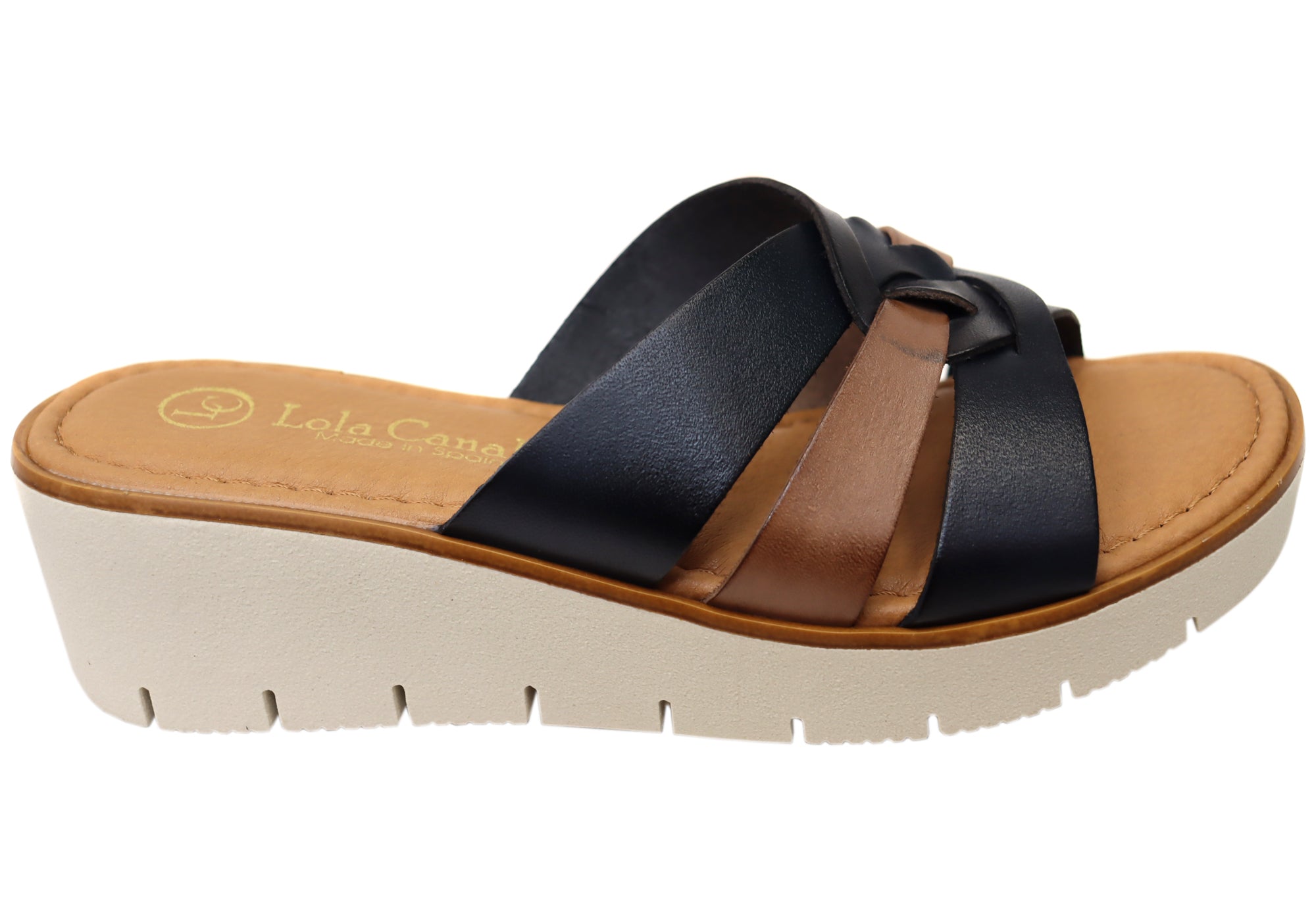 Lola Canales Zena Womens Comfortable Spanish Leather Slides Sandals