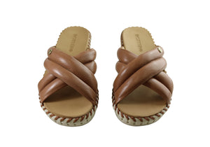 Bottero Bonnie Womens Comfort Leather Slides Sandals Made In Brazil