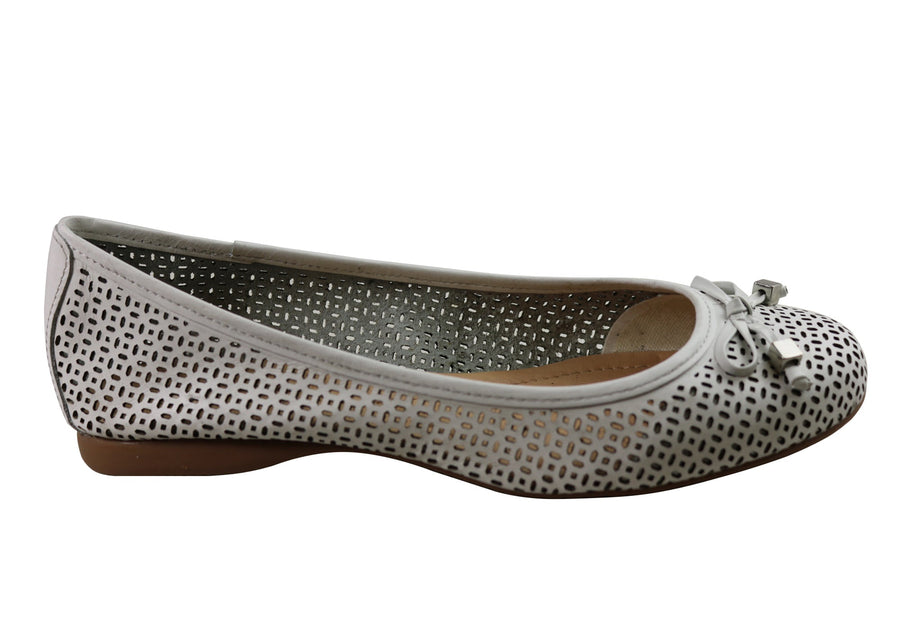 Bottero Paloma Womens Comfortable Leather Flats Made In Brazil