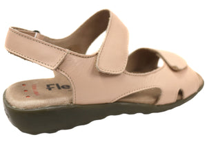 Flex & Go Carmella Womens Comfortable Leather Sandals Made In Portugal