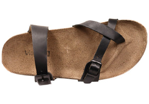 Via Paula Toto Womens Leather Comfort Thongs Sandals Made in Brazil