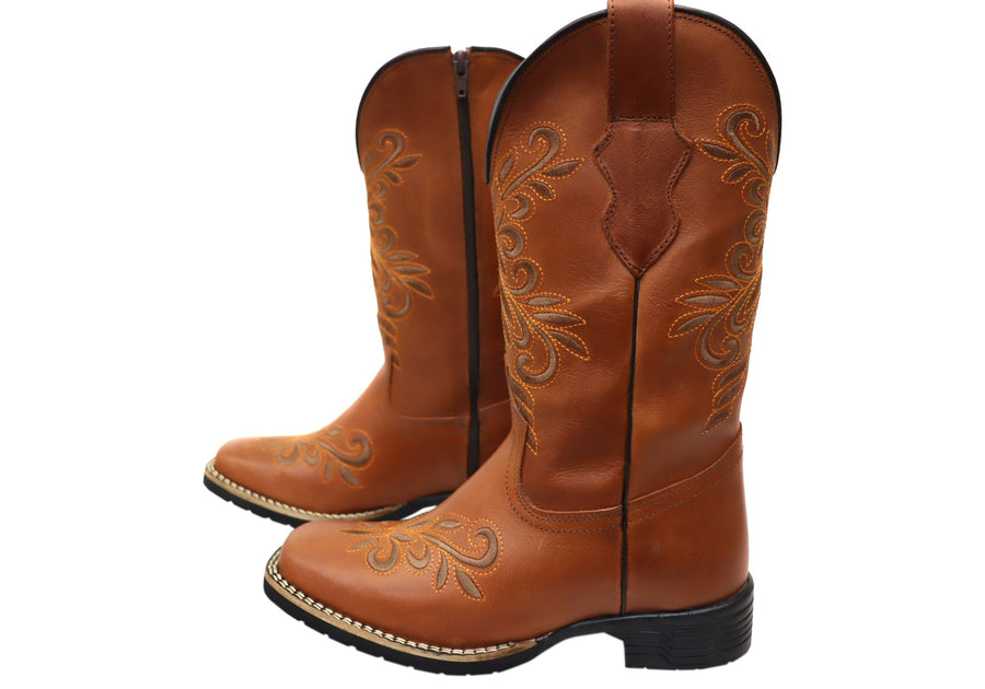 D Milton Belle Womens Comfortable Leather Western Cowboy Boots