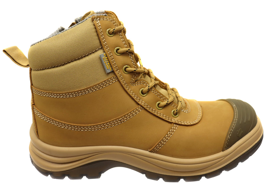 KingGee Mens Tradie Zip Lace Composite Safety Work Boots