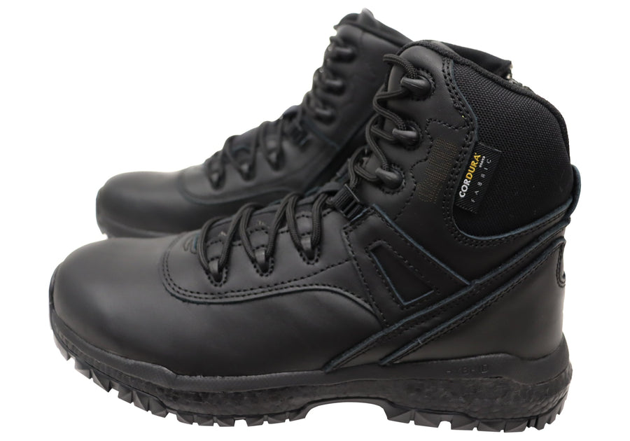 KingGee Mens N Force Hybrid 6 Inch Black Non Safety Boots