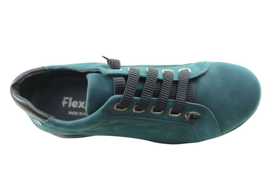 Flex & Go Evolve Womens Comfortable Leather Shoes Made In Portugal