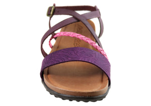 New Face Laurina Womens Comfortable Leather Sandals Made In Brazil