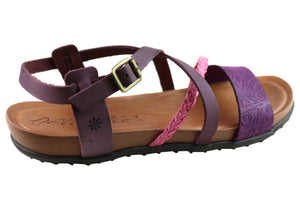 New Face Laurina Womens Comfortable Leather Sandals Made In Brazil