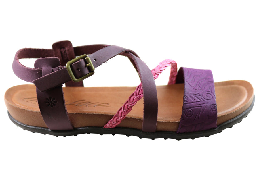 New Face Laurina Womens Comfortable Leather Sandals Made In Brazil