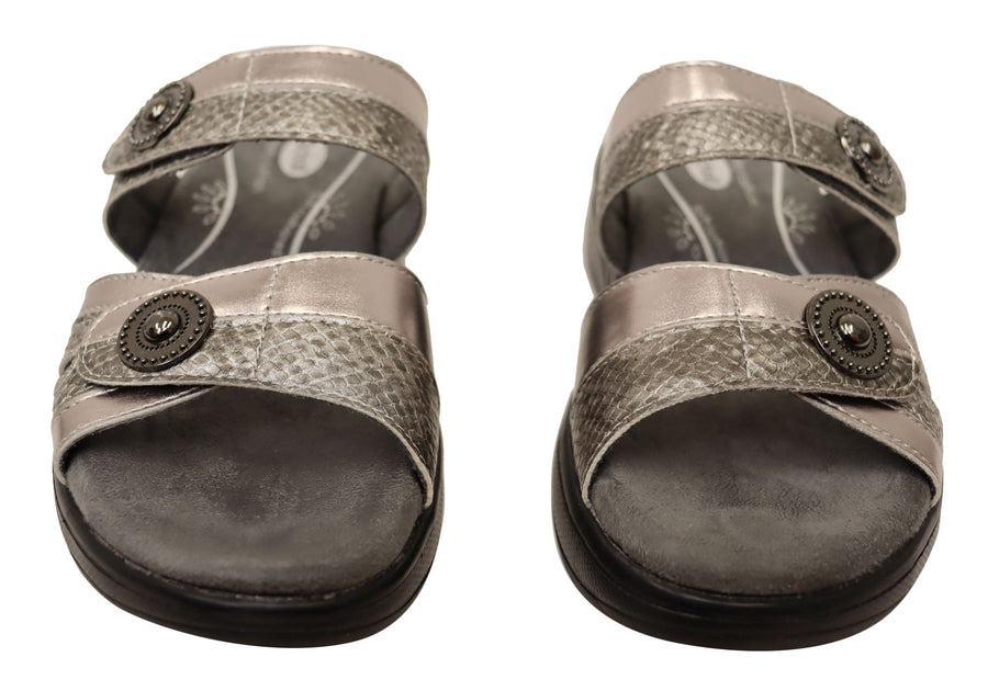 Scholl Orthaheel Sarah Womens Comfortable Memory Foam Slide Sandals