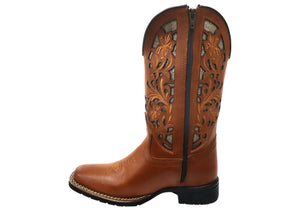 D Milton Catalina Womens Comfortable Leather Western Cowboy Boots