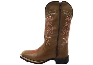 D Milton Agatha Womens Comfortable Leather Western Cowboy Boots
