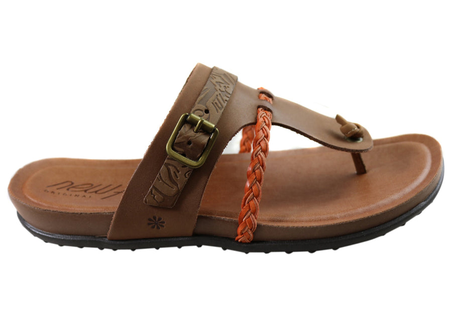 New Face Palms Womens Comfortable Leather Sandals Made In Brazil